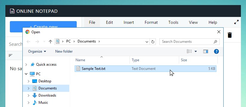 Open file dialog in Manseo